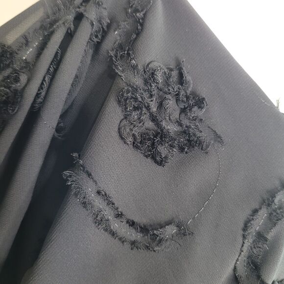 Madison Leigh size 10 dress lining sheer flower texture zip ruffle flare sleeve - Picture 4 of 12